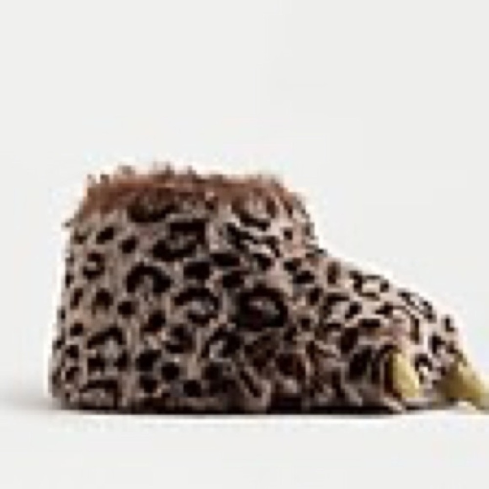 J. Crew Crewcuts Kids Monster Leopard Print Slippers